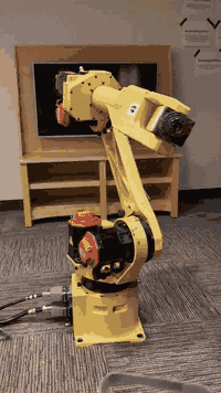 robot arm moving around